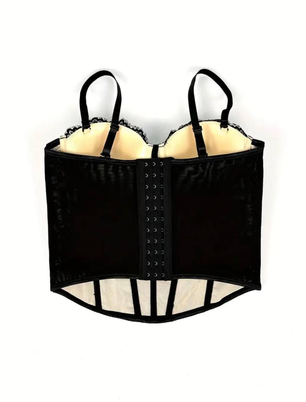 Корсет мереживний S Чорний - фото 5