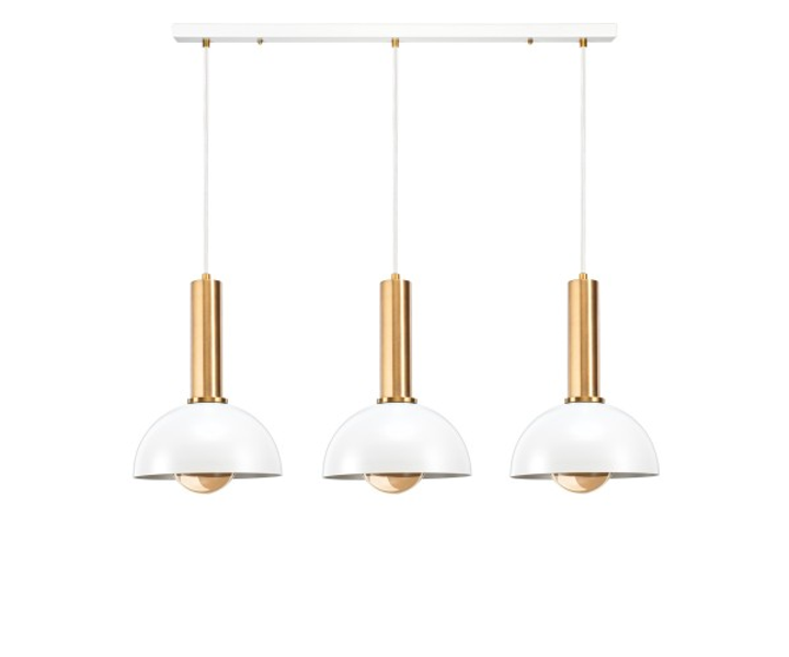 Подвесы на планке Demilune Tube Line Gold/White (PL-T0004-3/G-WHITE)