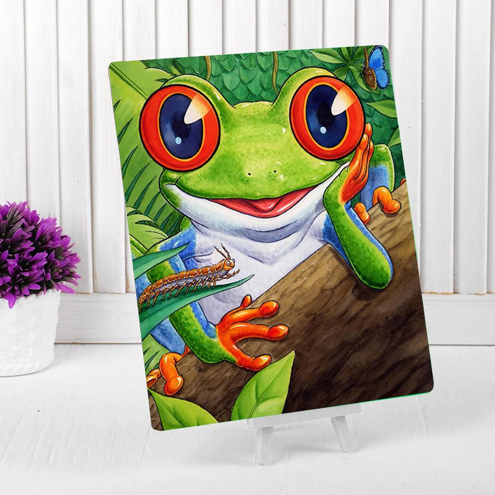 Алмазная мозаика на подрамнике Emerald Craft Веселая лягушка 21x25 см (29431)