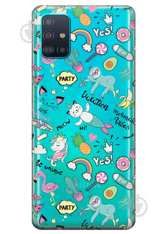 Прозрачный силиконовый чехол iSwag для Samsung Galaxy A51 с рисунком - Летнее настроение (KS3147) Прозрачный силиконовый чехол iSwag для Samsung Galaxy A51 с рисунком - Летнее настроение (KS3147)