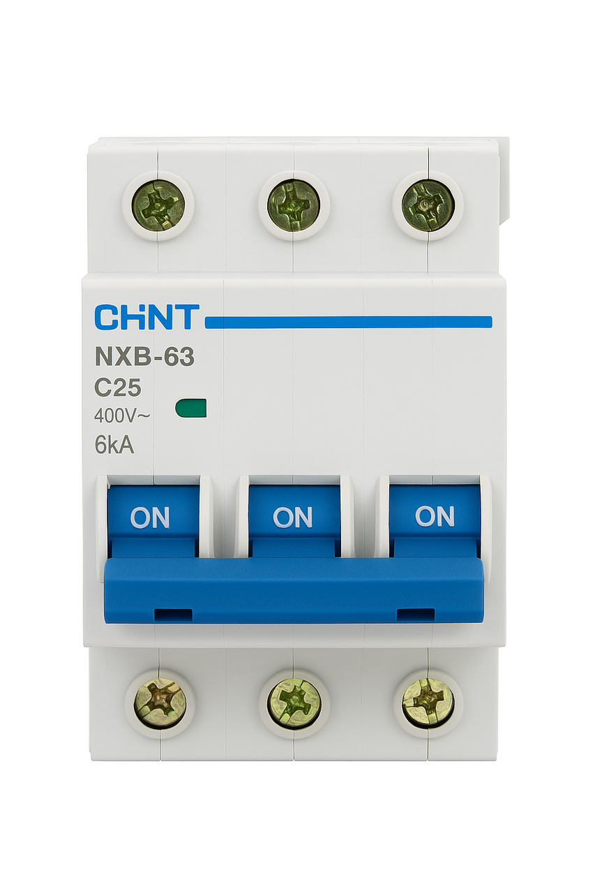 Автоматический выключатель модульный  CHINT NXB-63 трехполюсный  3P 25A (29726061)