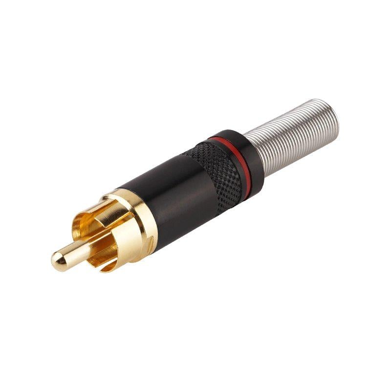 Штекер RCA REAN 1 полоса Красный (A153028) Штекер RCA REAN 1 полоса Красный (A153028)