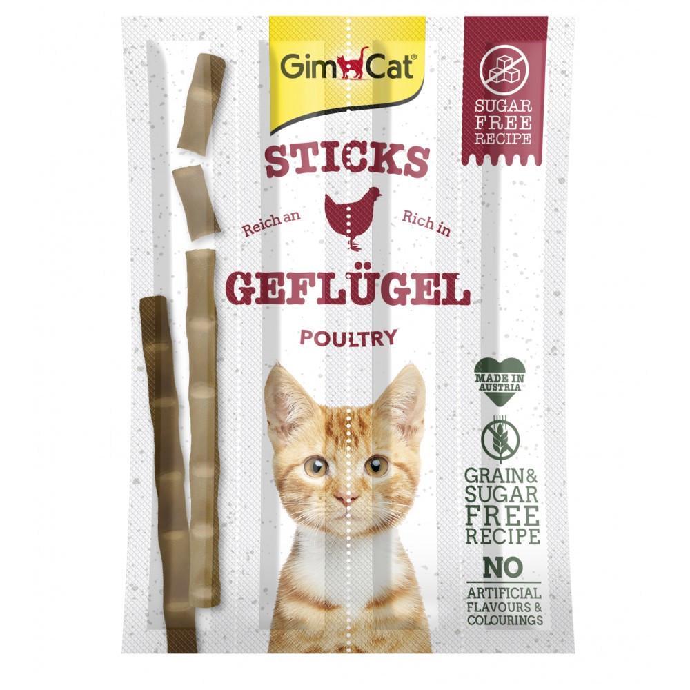 Лакомство для кошек GimCat палочки с мясом птицы 4 шт./уп. (1789925412)