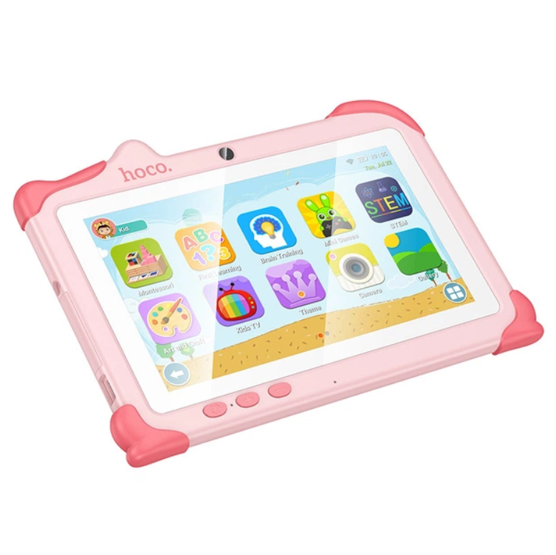 Планшет детский Hoco HI16P с защитным чехлом-подставкой Розовый