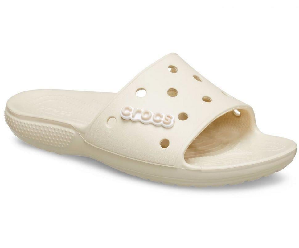 Шльопанці жіночі утеплені Crocs Classic Slide р. 48 49 Бежевий (11733) - фото 6