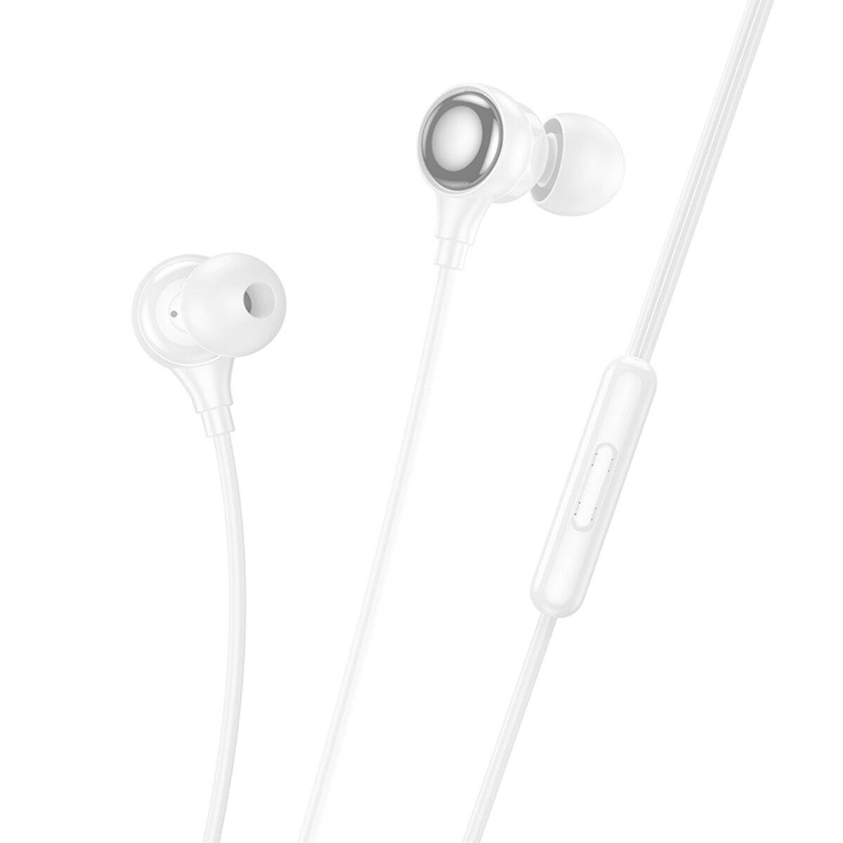 Навушники дротові з мікрофоном Hoco M116 Benevolent universal digital earphones Lightning 1,2 м White (6942007644969)