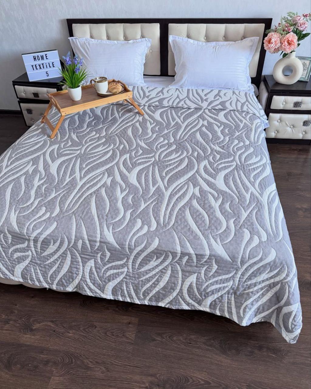 Покрывало евро 200х230 Светло-серый (П4К-muslin25-003-01)