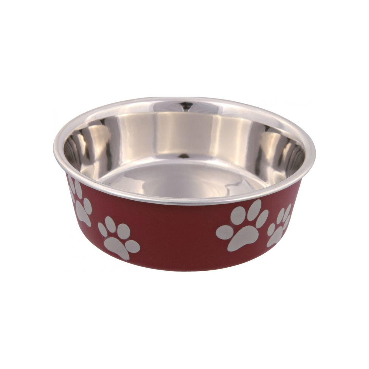 Миска Trixie для собак на резиновой основе металлическая с пластиковым покрытием 300 мл 12 см Красный (4011905252414_2)