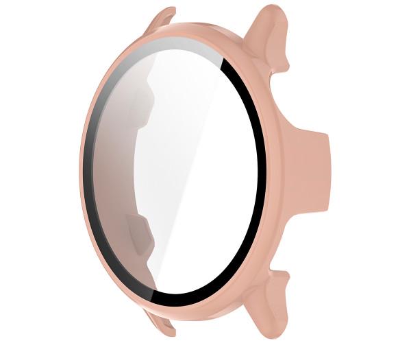 Чехол с защитным стеклом Protective Cover with Glass для Garmin vivoactive 6 Розовый