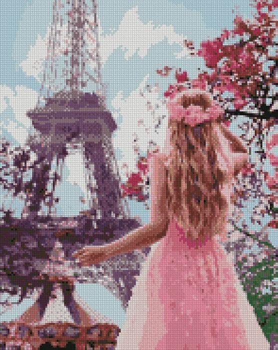 Алмазная мозаика Идейка Влюблена в Париж 40x50 см (AMO7046)