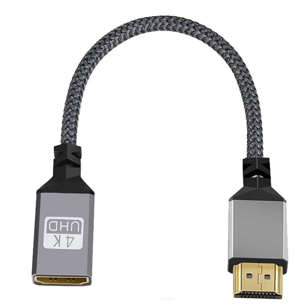 Кабель-переходник удлинитель HDMI-HDMI M/F 4К 60Hz 20 см