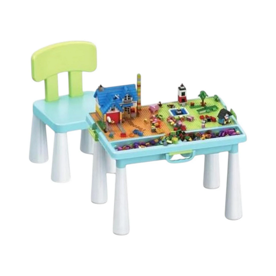 Столик игровой со стульчиком и конструктором 515 дет. (6318)