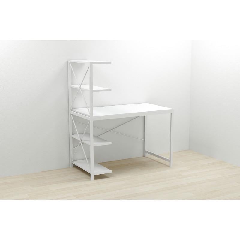 Компьютерный стол Ferrum-decor Jack 120 метал/ДСП Белый /Белый (FRD-104386)