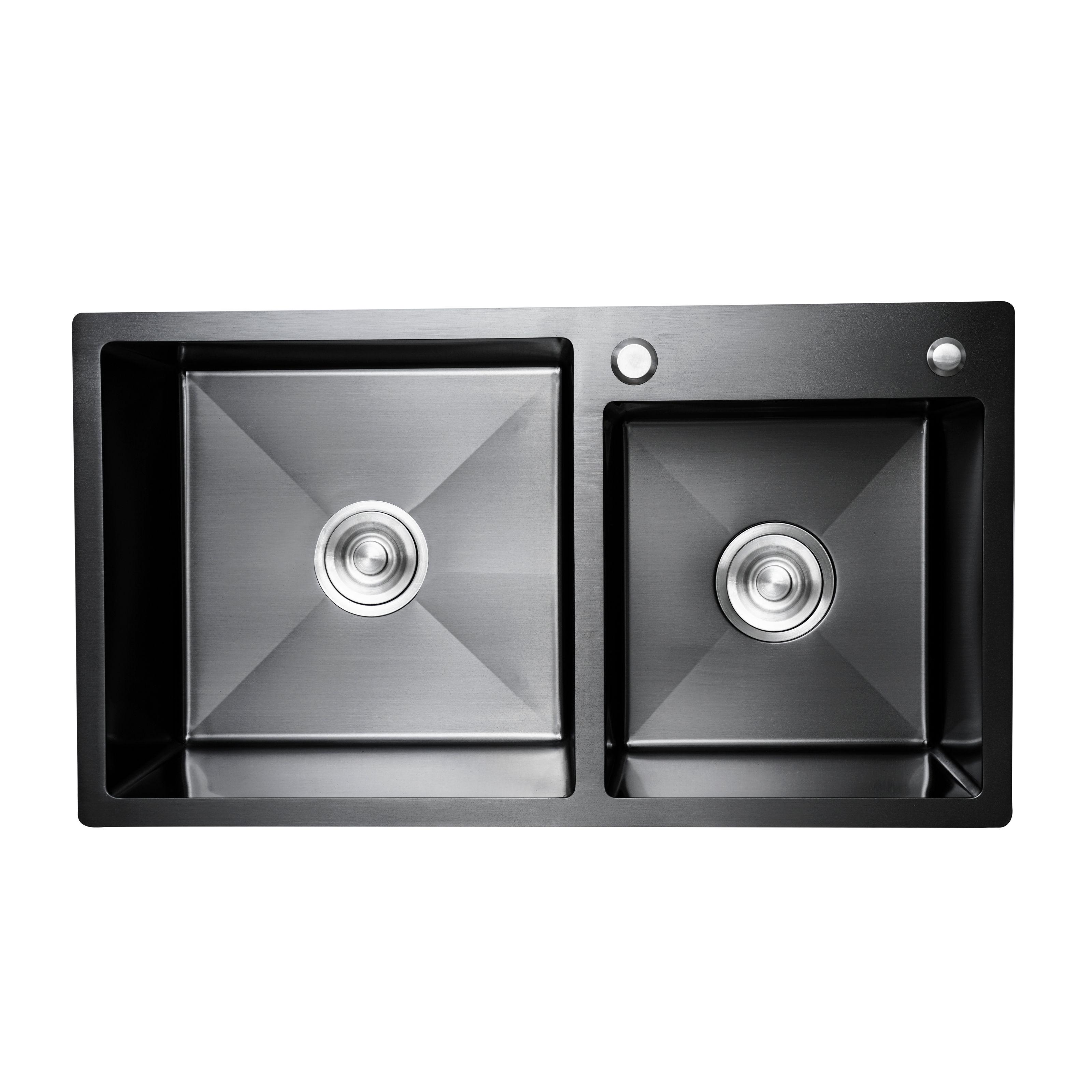 Мийка кухонна Platinum PLS-A35140 прямокутна з нержавіючої сталі 780x430 мм (152518)