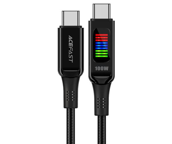 Кабель Data Acefast C7-03 Type-C-Type-C 5A 100W 1,2 м Black (066974316282778)