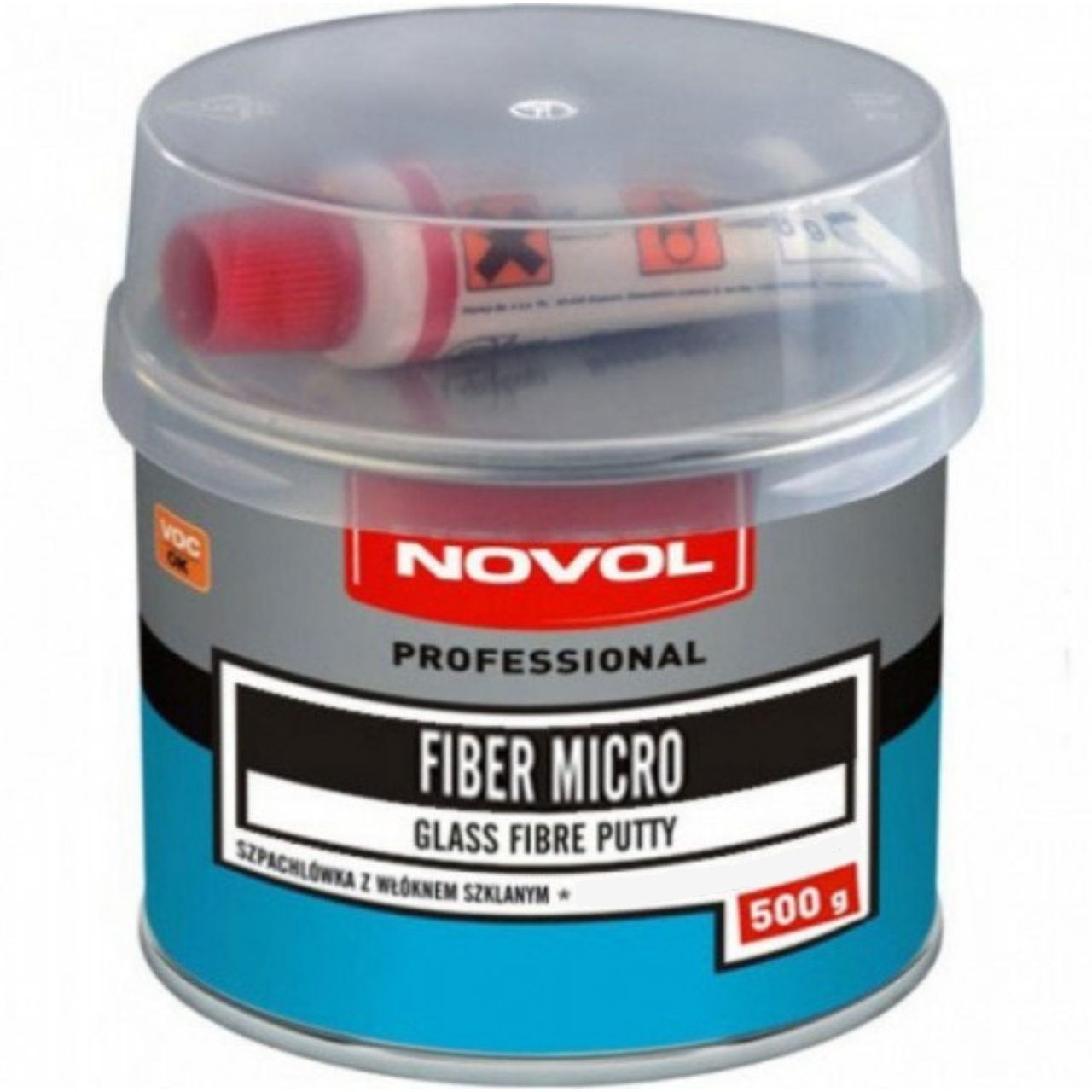Шпаклевка с мелким стекловолокном NOVOL Fiber Micro 500 г