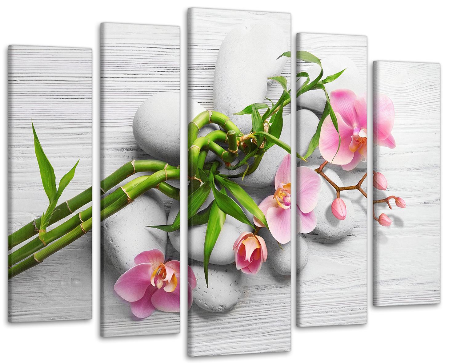 Картина модульная Орхидея на камнях 90х132 см (Art-259_5)