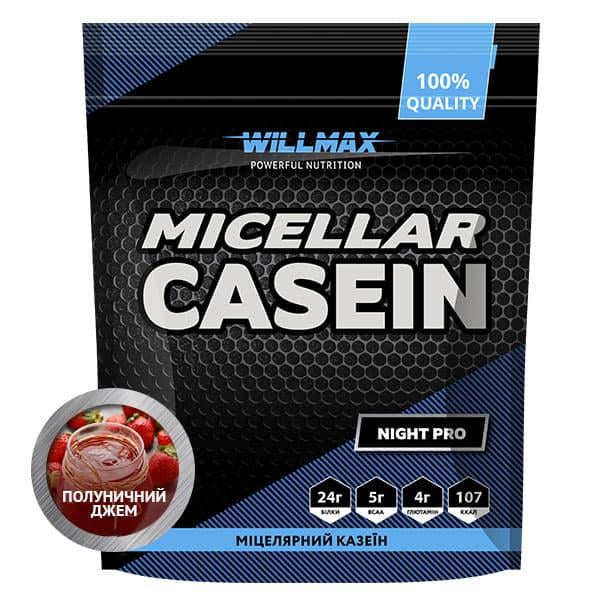 Протеин казеиновый Willmax Micellar Casein 900 гр Клубничный джем (5110)