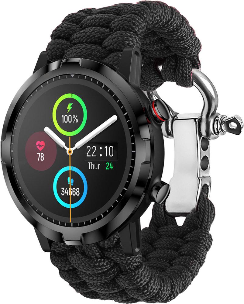 Ремешок из Паракорда Ruper для Haylou Smart Watch RT LS05S (22mm) Black (30819-2B)
