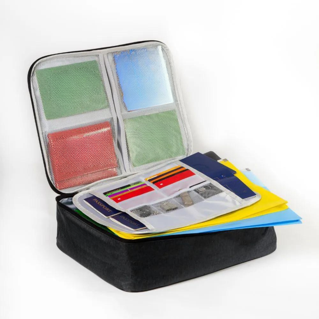 Сумка органайзер для семейных документов с двумя отделениями удобна Черный - фото 2 Сумка органайзер для семейных документов с двумя отделениями удобна Черный - фото 2