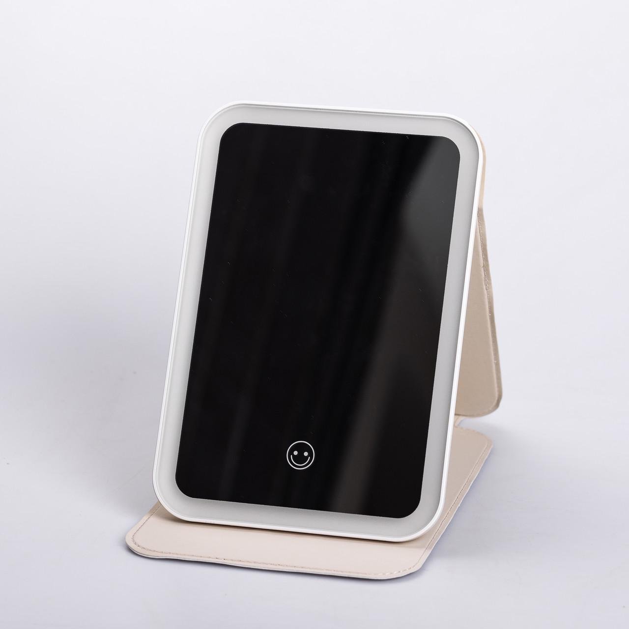 Дзеркало з лід підсвічуванням настільне складане 19,5х13,5 см (6888) - фото 6 Дзеркало з лід підсвічуванням настільне складане 19,5х13,5 см (6888) - фото 6