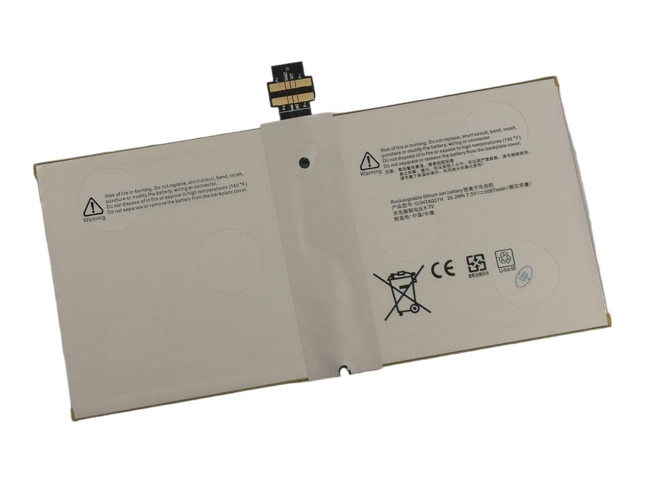 Акумулятор для Microsoft Surface Pro 4 1724/DYNR01/G3HTA027H 5087 mAh 38,2Wh (21155602)