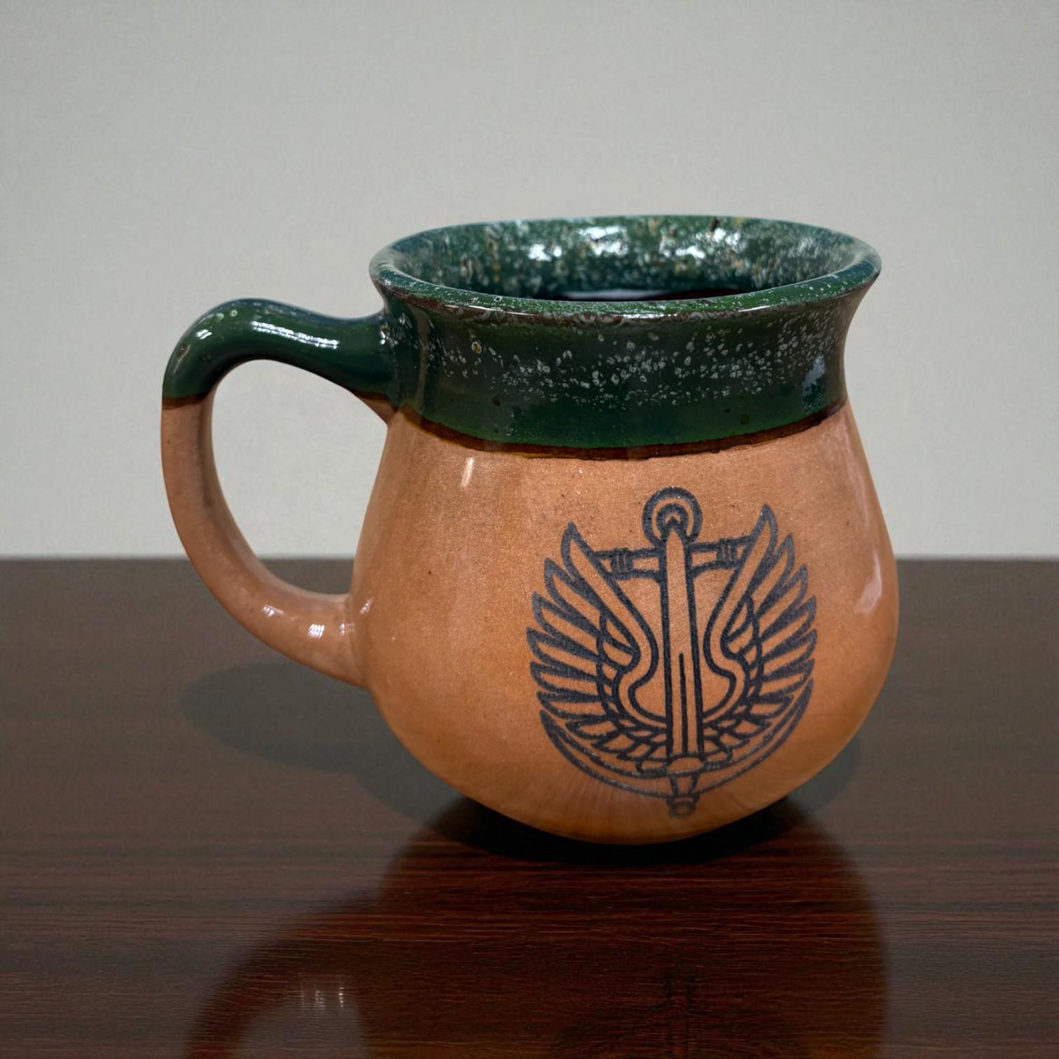 Чашка Морская пехота ручная работа 450 мл Зеленый (28926820) - фото 5 Чашка Морская пехота ручная работа 450 мл Зеленый (28926820) - фото 5