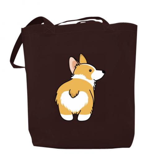 Шоппер Corgi back 37x41 см Шоколадный (2829232-12-83626)