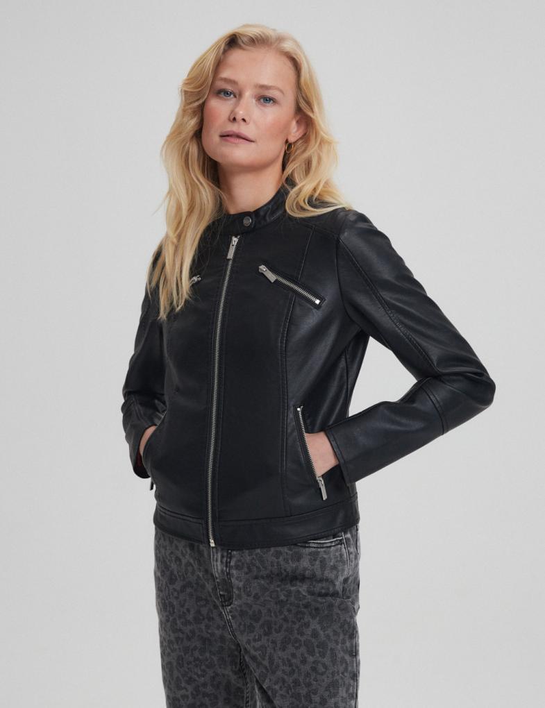 Куртка женская из искусственной кожи Diverse DANAE XL Черный (5902598961631)