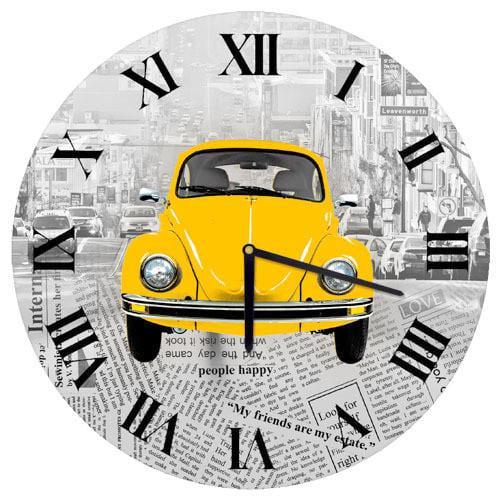 Часы настенные круглые Presentville Автомобиль Жук 36 см (CHR O 15M026)
