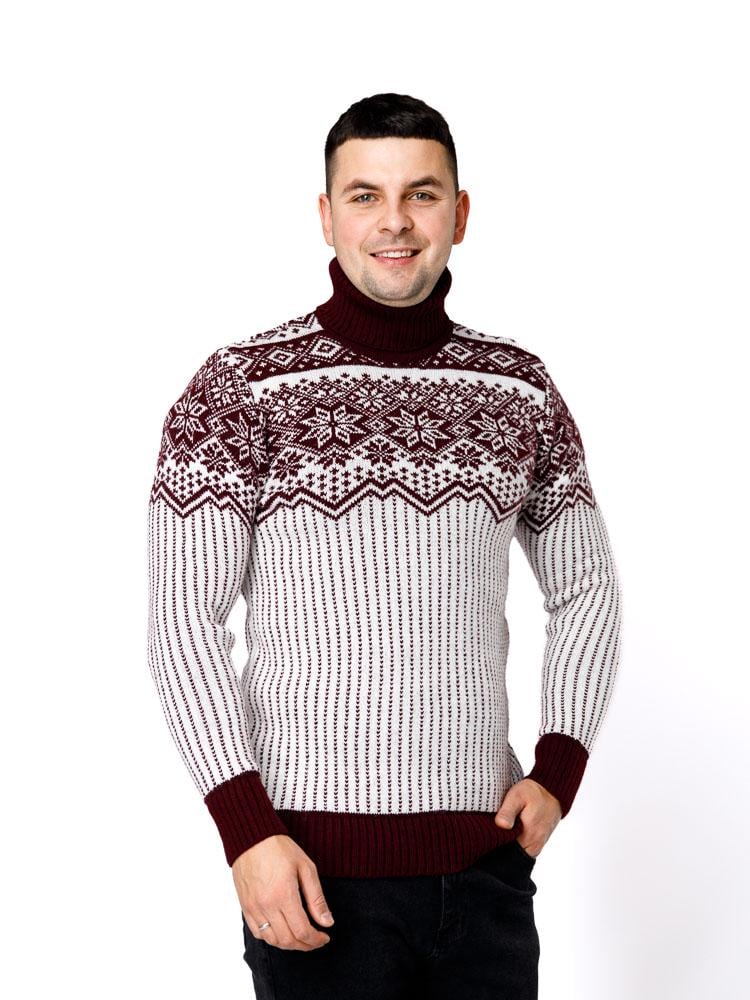 Светр чоловічий ЦБ-00233267 р. 50 Бордовий (SKT000941120)