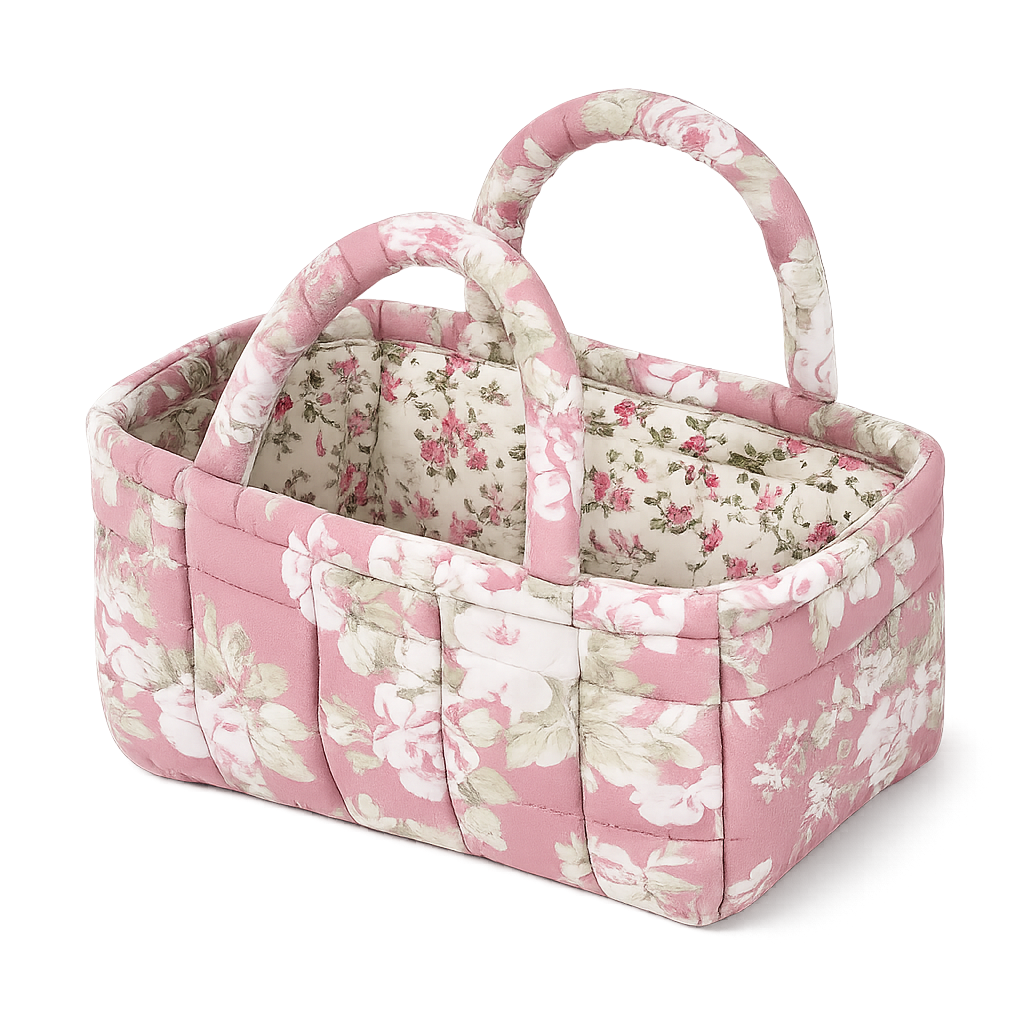 Кошик-органайзер складаний з тканини з ручками Рожевий (33549788)