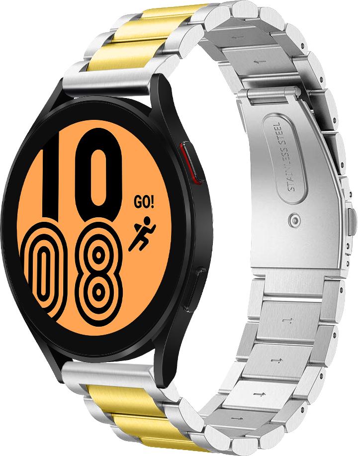 Металлический Ремешок Shain Line для Galaxy Watch 4 44 мм Silver Gold (28110-67)