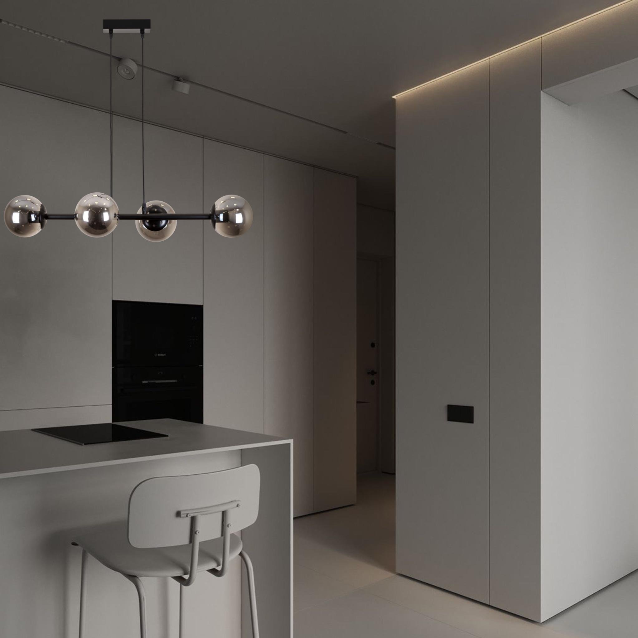 Люстра підвісна сучасна Modern Luxe (52-9909-4 BK+BK) - фото 2 Люстра підвісна сучасна Modern Luxe (52-9909-4 BK+BK) - фото 2