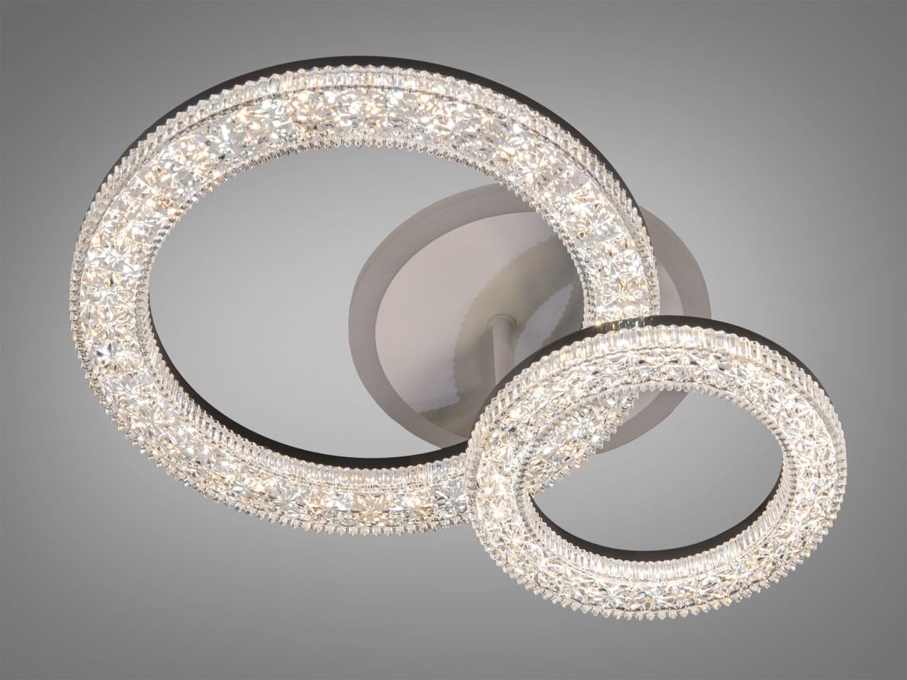 Люстра элегантная LED в спальню с димером 42W на 6м2 Черный (2203-2BK-LS) Люстра элегантная LED в спальню с димером 42W на 6м2 Черный (2203-2BK-LS)