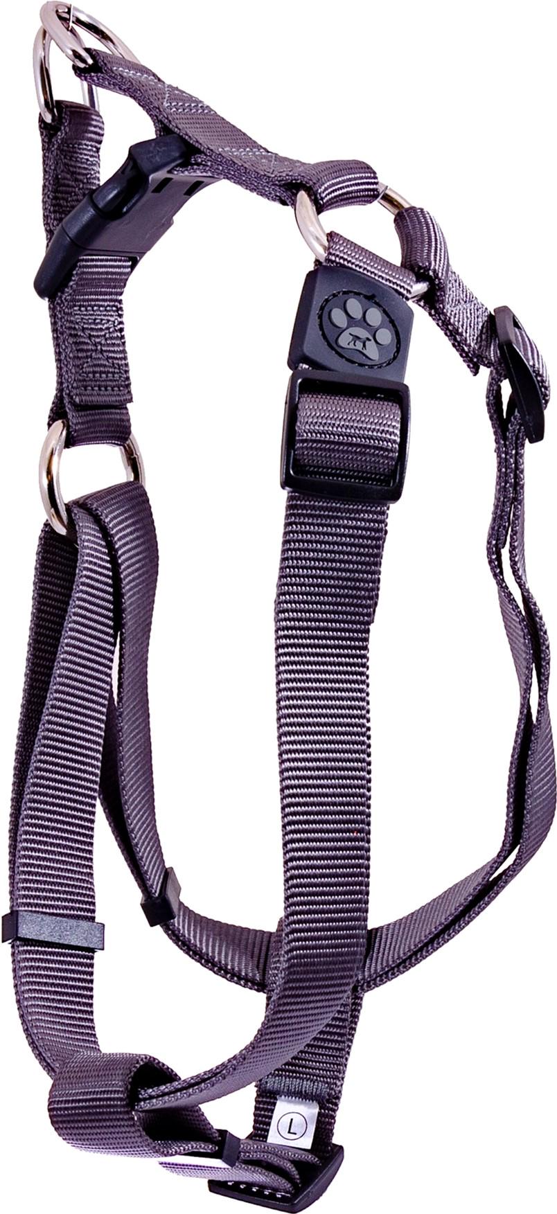 Шлея для собак GimDog Harlem X нейлон 2,5х65-99 см Серый (8009632059143)