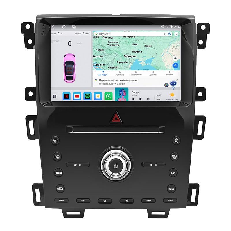 Автомагнитола штатная Lesko Prime совместима с Ford Edge I Рестайлинг 2010-2014 г. 9" 4/64 QLED CarPlay 4G/Wi-Fi/GPS (3039213924)