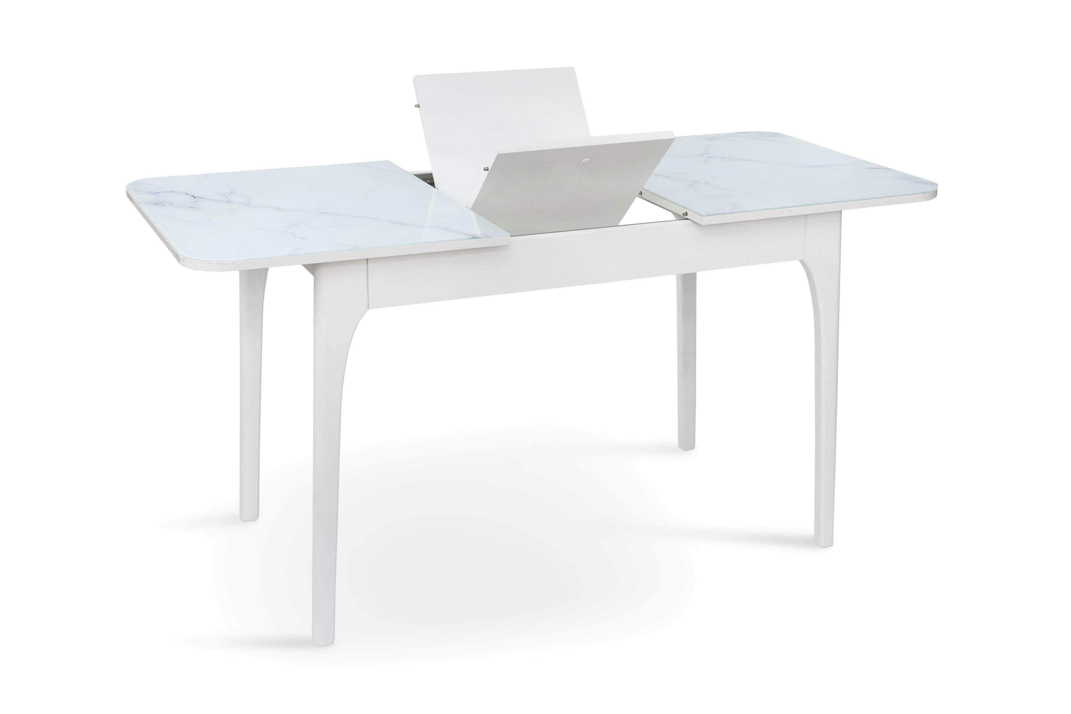 Стол-трансформер кухонный раскладной FIESTA Белый/Белый мрамор (FSTMW-11357) - фото 4 Стол-трансформер кухонный раскладной FIESTA Белый/Белый мрамор (FSTMW-11357) - фото 4