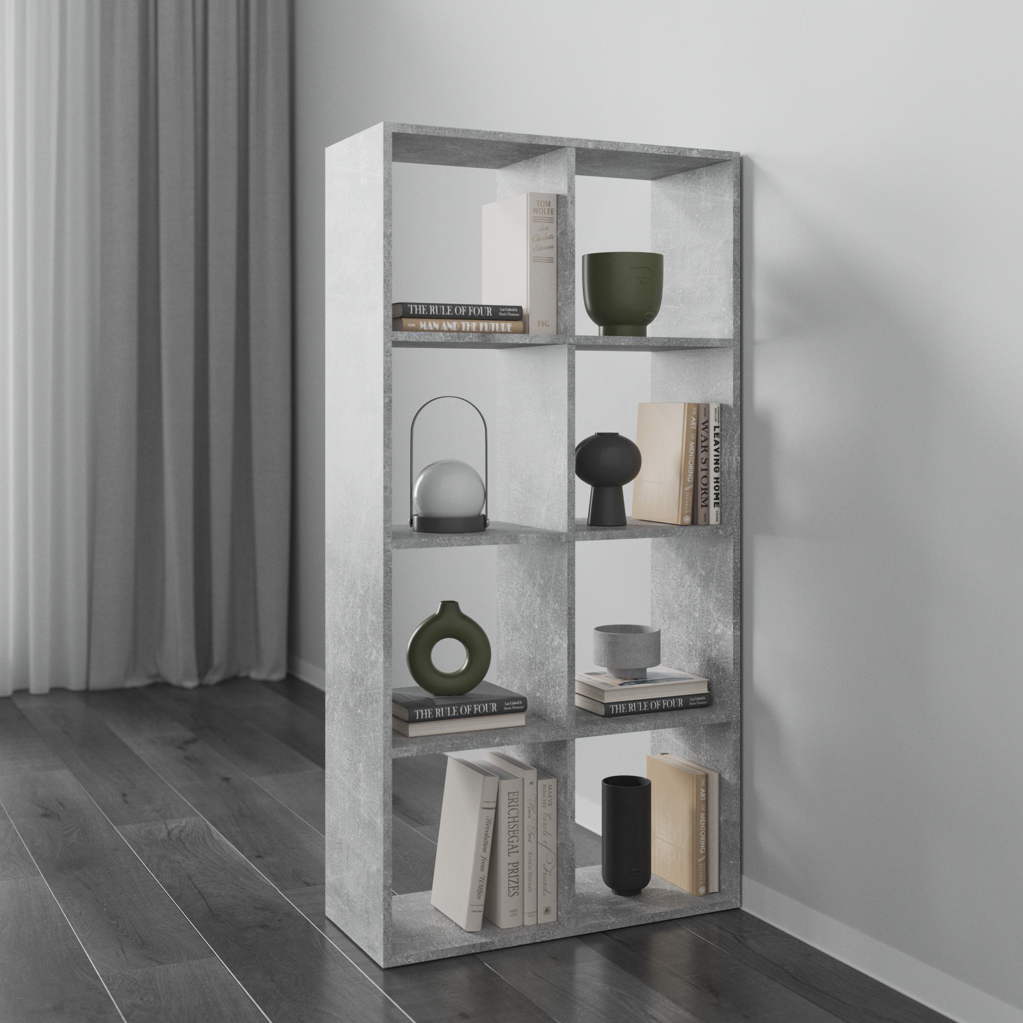 Стелаж на 8 комірок 1430х720х230 мм Бетон (NT-10) - фото 2 Стелаж на 8 комірок 1430х720х230 мм Бетон (NT-10) - фото 2