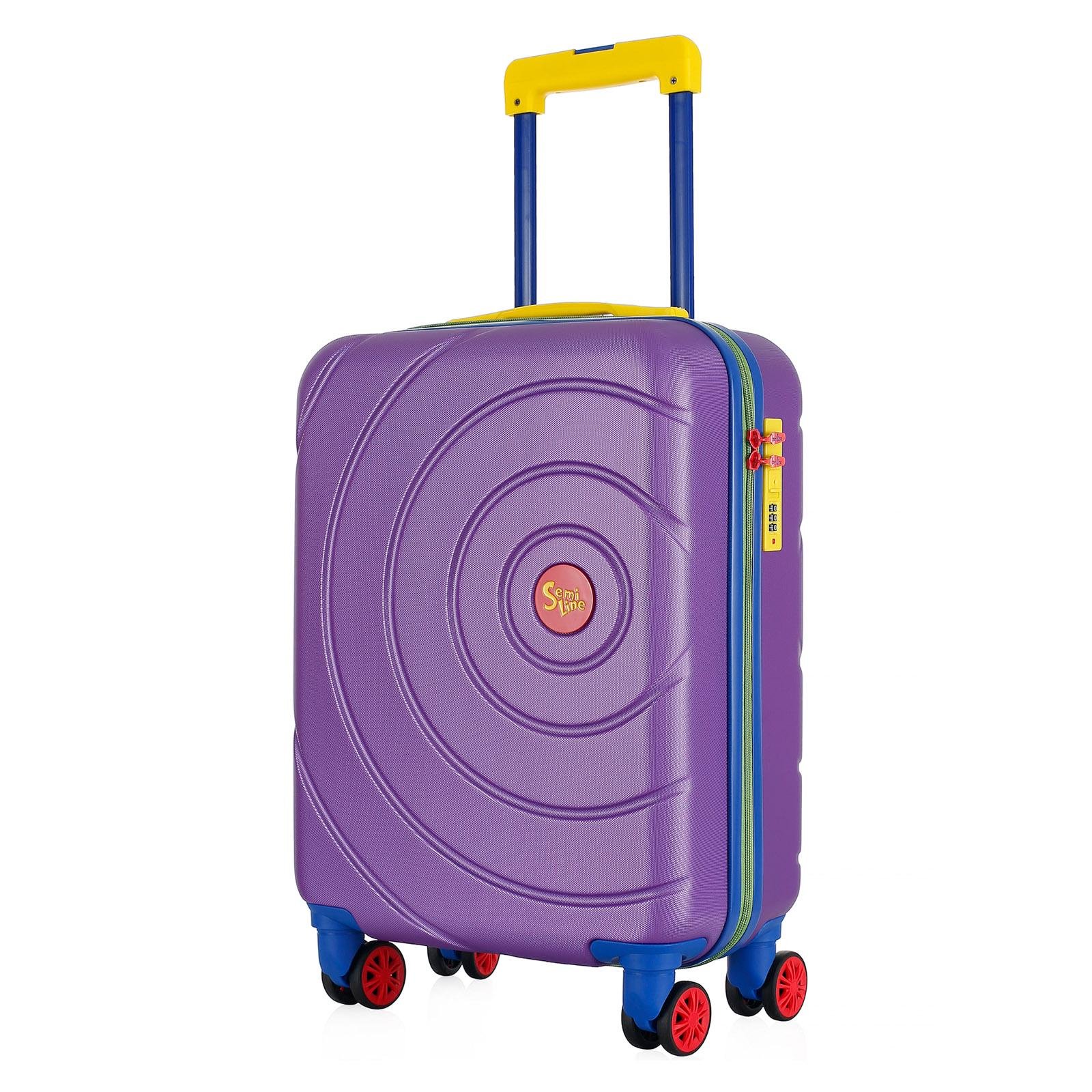 Валіза SEMI LINE T5930-1 20" 40 л ручна поклажа телескопічна ручка S 54,5x38x21 см Фіолетовий