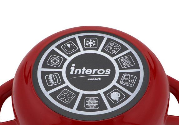 Кастрюли эмалированные Interos Ситец 3 шт. Красный - фото 2