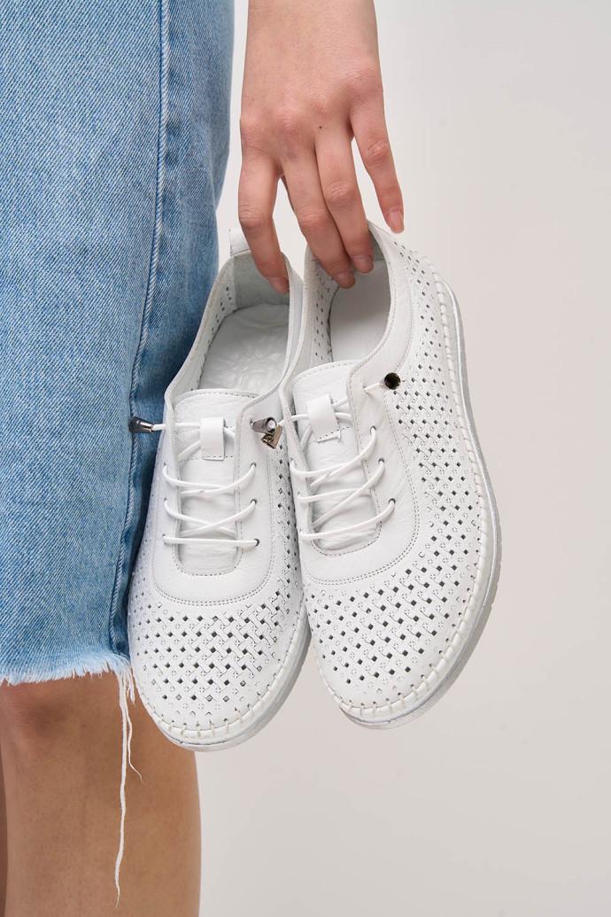 Мокасины женские Anna Lucci кожаные р. 41 Белый (198158) - фото 2