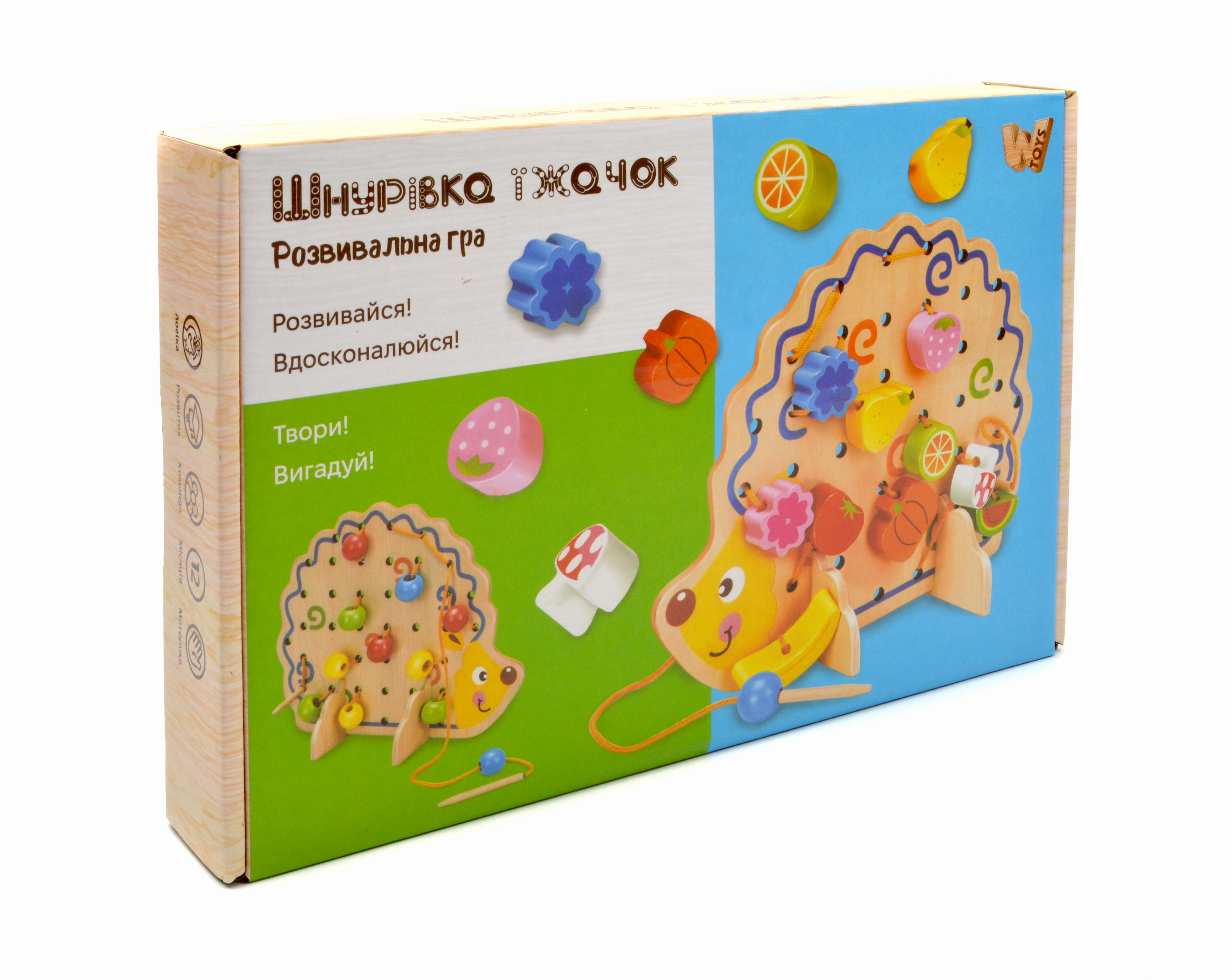 Шнурівка дерев'яна Їжачок (25916) - фото 4