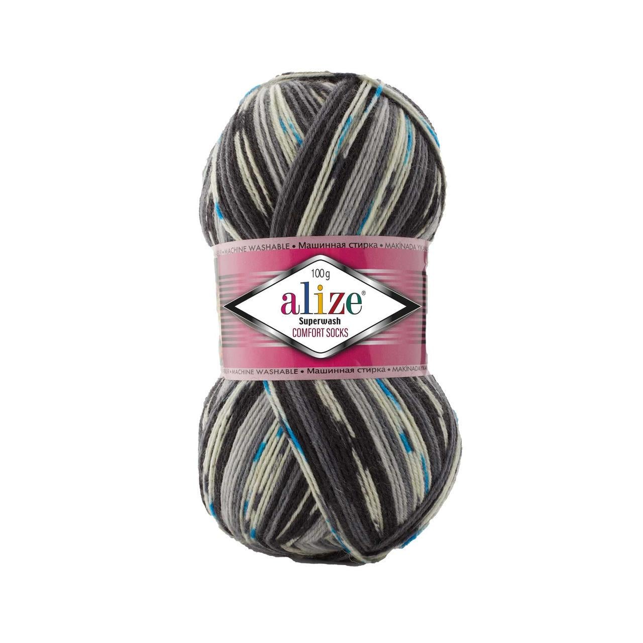 Пряжа носочная Alize Superwash Comfort Socks цвет 7650 (1989161336)