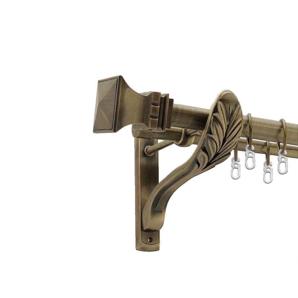 Карниз Orvit Емпорія металевий дворядний ретро гладка труба кільце металеве 25/19 мм 300 см Антик (4301665) - фото 1 Карниз Orvit Емпорія металевий дворядний ретро гладка труба кільце металеве 25/19 мм 300 см Антик (4301665) - фото 1