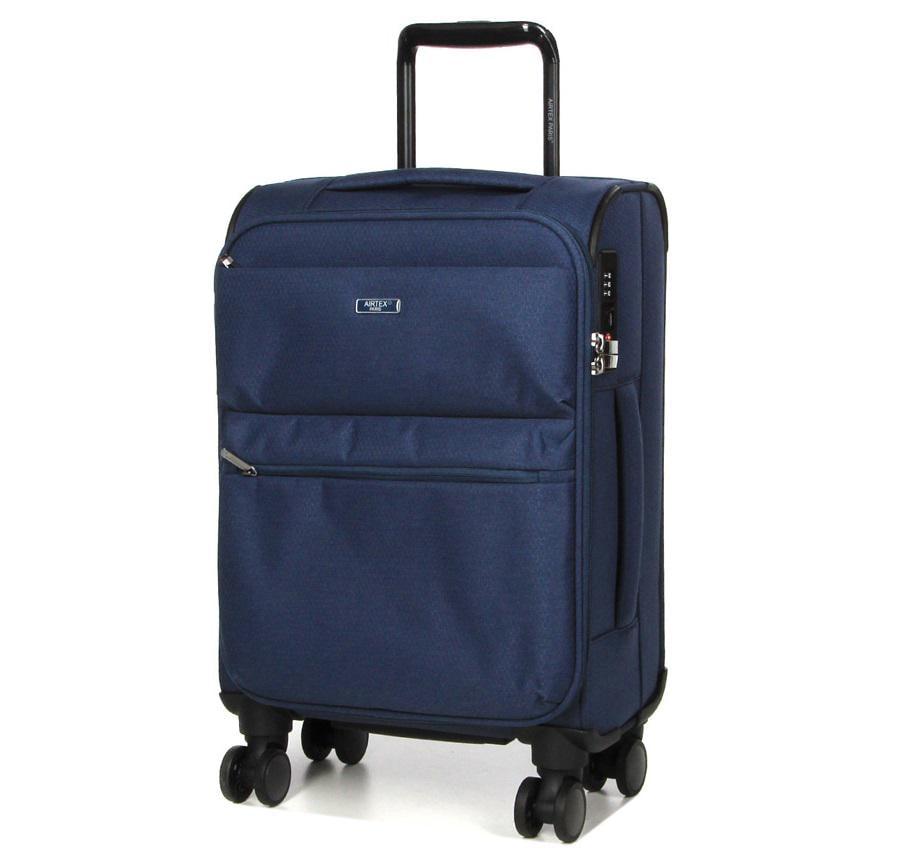 Валіза маленька тканинна Airtex 828 S 58х36х25 см 39 л Темно-синій