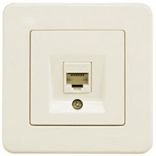 Розетка комп'ютерна Schneider Electric Leona RJ45 5Е UTP Кремовий (LNA4300123)