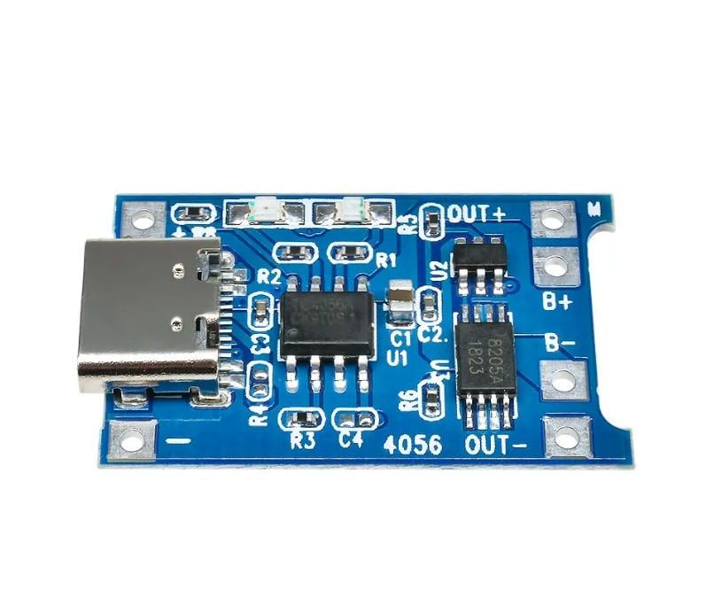 Модуль заряджання літієвих Li-Ion батарей від USB Type-C TP4056 із захистом 4,35-6В (1778877325)