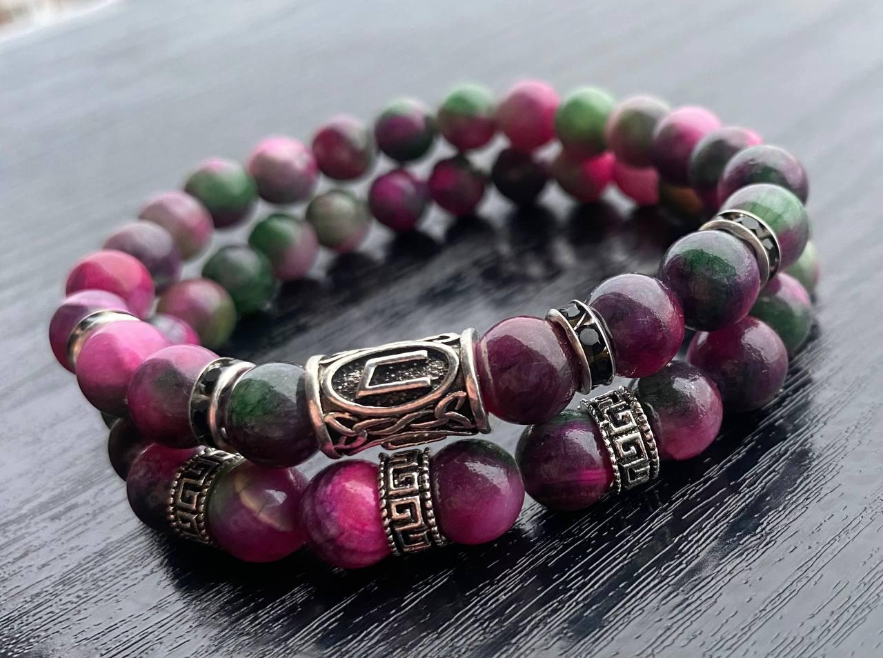 Браслет LITAURS из натурального камня турмалин d 10 мм и металлическими вставками 2 шт. М 15-17 см (241209) - фото 2 Браслет LITAURS из натурального камня турмалин d 10 мм и металлическими вставками 2 шт. М 15-17 см (241209) - фото 2