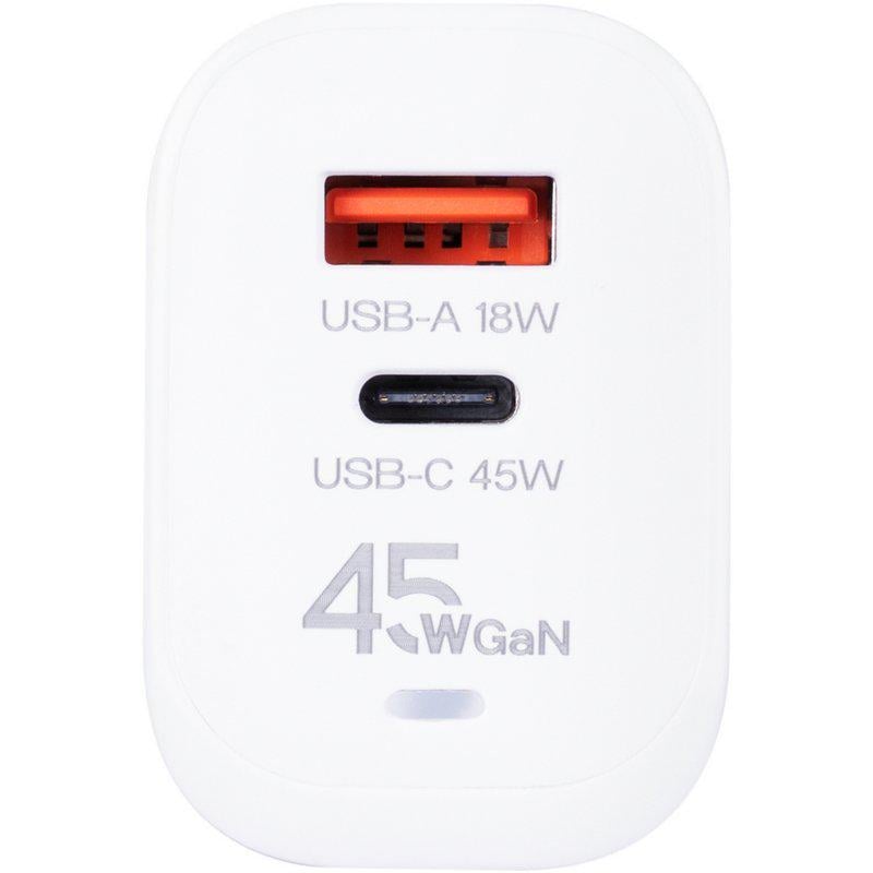 Зарядний пристрій мережевий Gelius Stratus GP-HC068 45W 1Type-C+1USB-A з кабелем GP-UCN010 Type-C to Type-C 1,2 м (102013) - фото 2